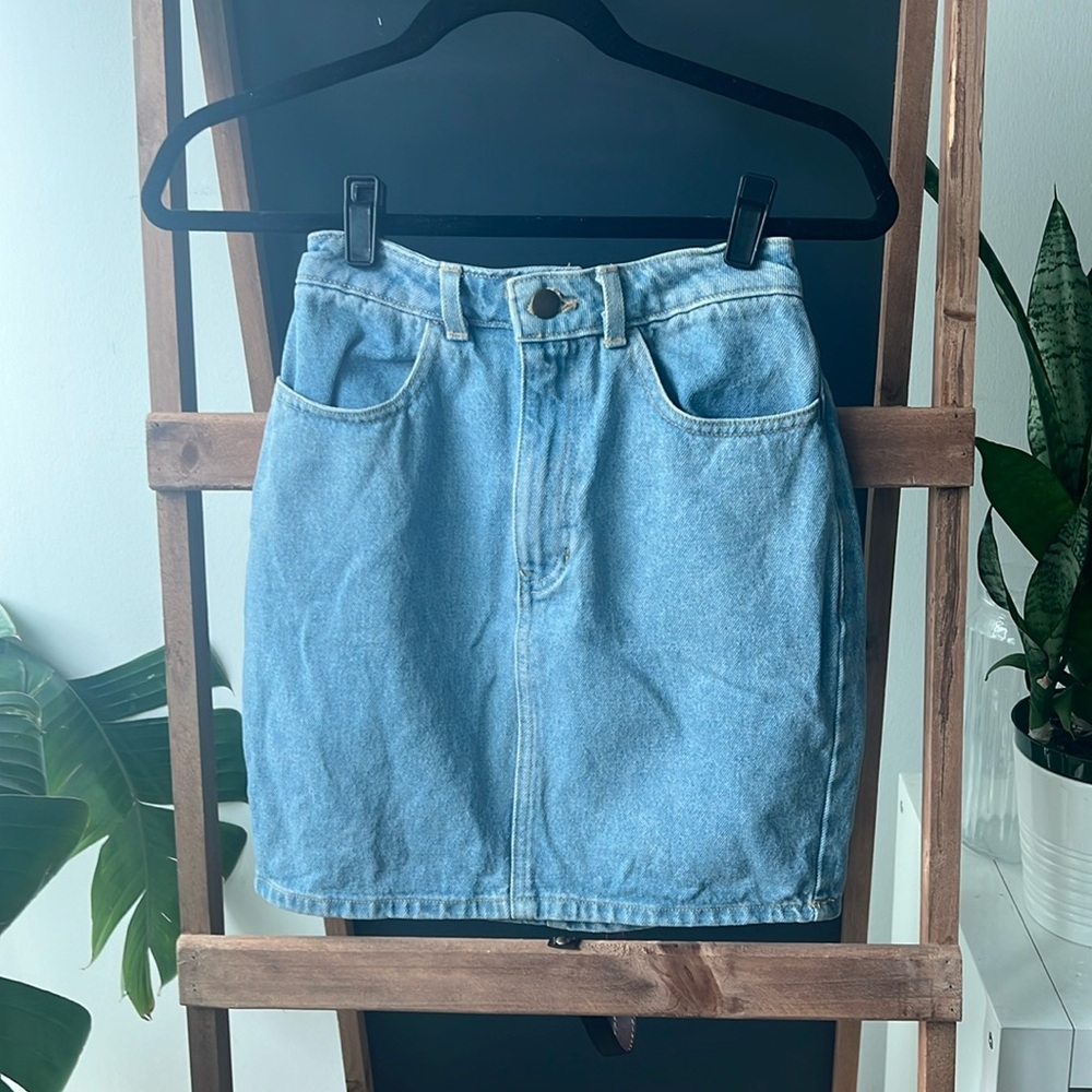 American Apparel Denim Mini Skirt